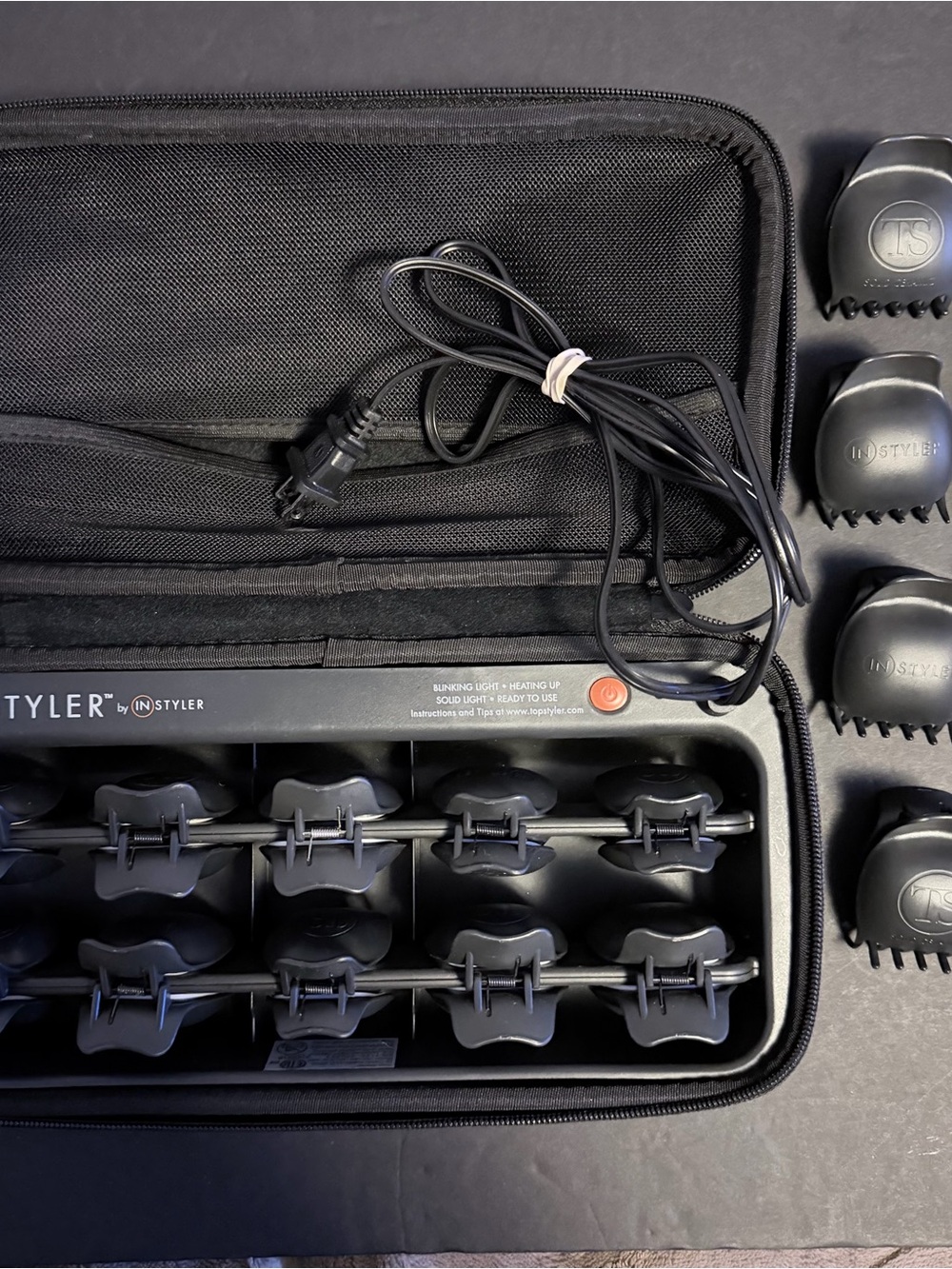 InStyler TopStyler Heated Ceramic Hot Roller System with 18 Shells & Case